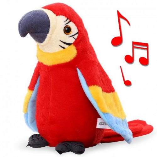 Interaktívny hovoriaci papagáj - červený