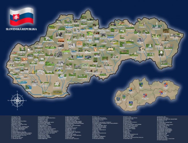 Stírací mapa Slovenská republika