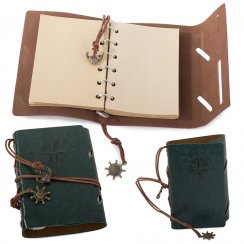 Travel notebook retro vintage - green