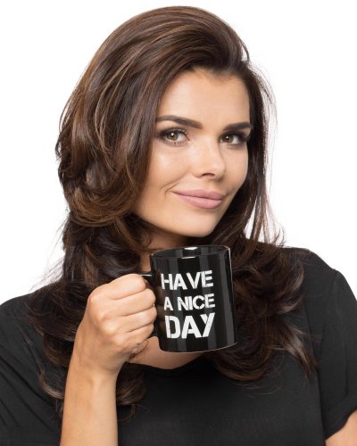 Double-sided mug with the saying "Have a Nice Day" - BLACK