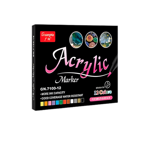 12 dílná sada akrylových fixu - ACRYLICPENS