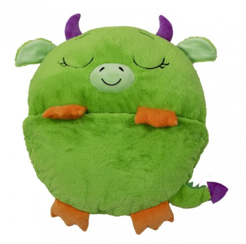 Sleeping bag for children Happy Nappers - green dragon