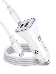 Duální rychlá autonabíječka 18W (USB-C PD + USB-A) s USB-C kabelem