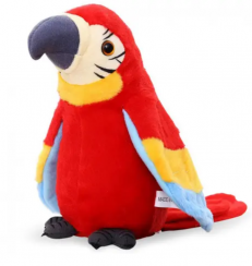 Interactive talking parrot - red