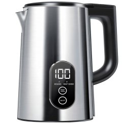 Elektryczny czajnik z regulacją temperatury 1,8 l wyświetlacz dotykowy stal 1800 W