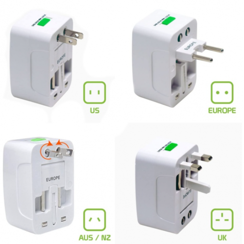 Universal international adapter for travellers