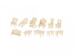 Wooden furniture for a dollhouse
