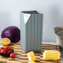 Kitchen knife stand - grey design, 22 cm