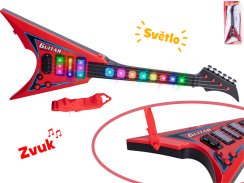 58 cm batériová gitara so svetlom a zvukom na kartičke