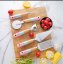 Vegetable peeler with wooden handle - pink-blue