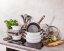 Set of pots with marble surface - 21pcs
