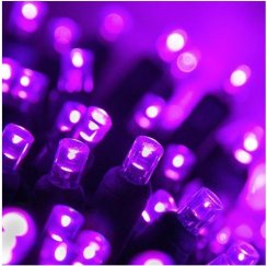 Venkovní vánoční řetěz 10 m 100 LED s časovačem - fialová