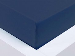 Jersey sheet Exclusive double bed - dark blue 180x200 cm