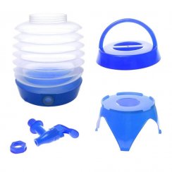 Folding water canister 3.5 l - blue