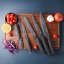 Set of kitchen knives with marble pattern and kitchen tools - 6 pcs