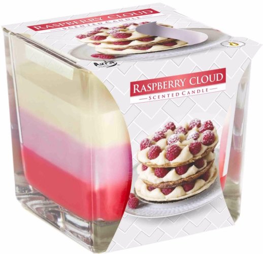 Bispol Svíčka ve skle Raspberry Cloud