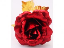 Perpetual rose with golden stem in a box