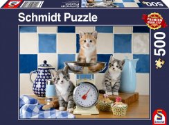 Puzzle Kočky v kuchyni 500 dílků - SCHMIDT
