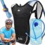 Ba lô đi xe đạp có túi nước 2 l du lịch trekking màu đen nhạt