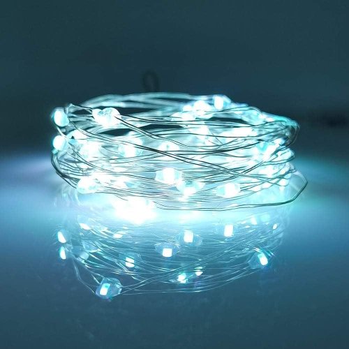 Vnitřní vánoční mikro řetěz 10 m 100 LED USB - studená bílá