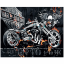 Painting by numbers 40x50 cm - Harley Davidson motorcycle