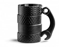 Ceramic mug black - TYRES