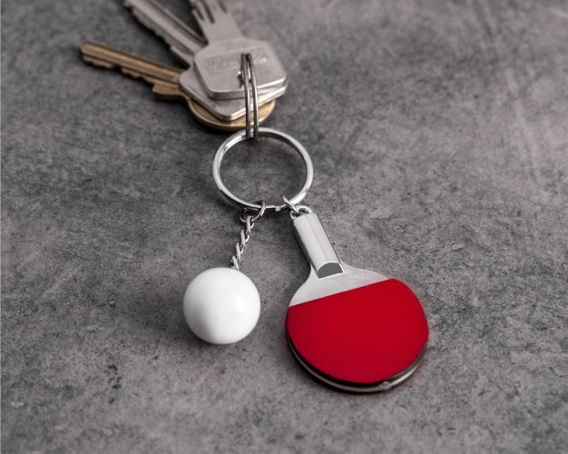 Sports keyring - table tennis - RED