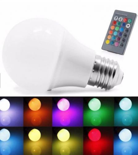 Stmievateľná LED RGBW žiarovka A60 s diaľkovým ovládačom E27/12W/230V