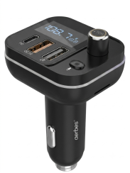 Bezdrátový FM transmitter do auta s Bluetooth 5.0, QC 3.0 a PD nabíječkou