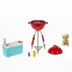 Barbie mini play set with pet barbecue - MATTEL