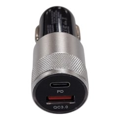 Nabíječka do auta 2v1 USB 3.0 USB-C 18W+30W