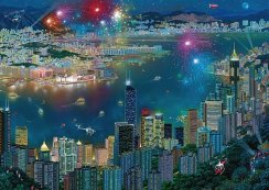Fireworks in Hong Kong 1000 pieces - SCHMIDT