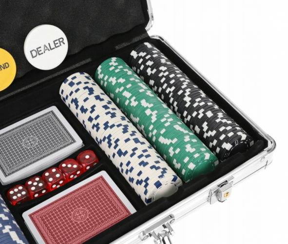 Zestaw do pokera w etui - 300 żetonów