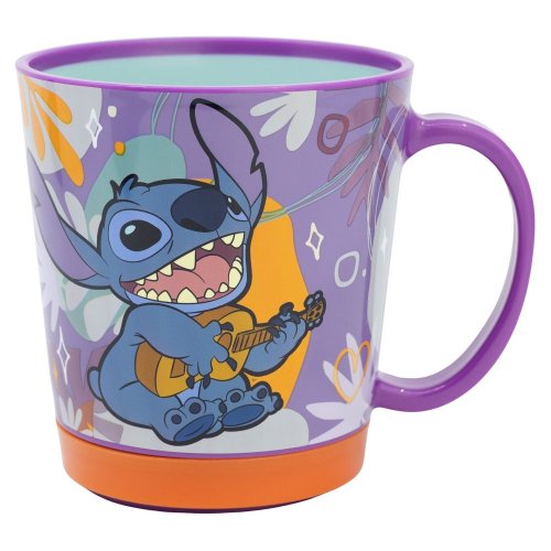 Bezpečný plastový hrnek 410 ml - Stitch Aloha