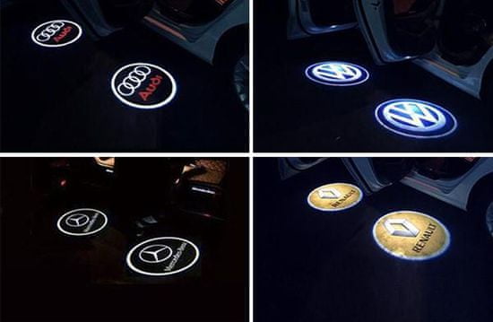 Logo LED projektora marki samochodu na drzwiach