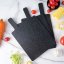 Set of cutting boards with marble pattern on stand - 3 pcs