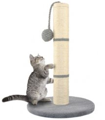 Škrabadlo pro kočky - šedý sloupek 45cm