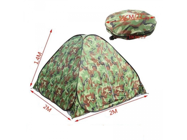 Self folding camouflage tent 200x200x130 cm