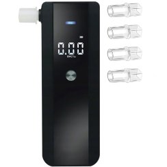 Profesionální elektronický alkotester s kalibrací + 5 náustků