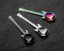 Metal guitar-shaped spoons, COLORFUL - set of 3