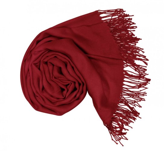Dámská bordó pashmina P41 / Dámská bordó šála