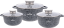 Set of pots with marble surface and accessories - 6pcs
