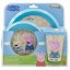 Three-piece set of dishes for children Pepa Pig - blue