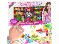 Children's set of beads for making bracelets and jewelry