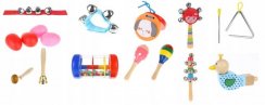 Set of wooden musical instruments for children 24 pcs