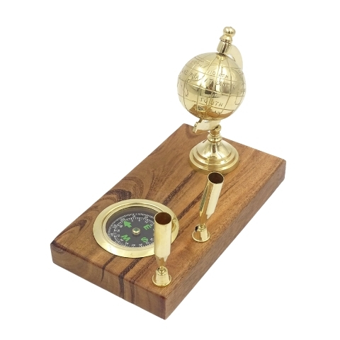 Desk Set - Globe, Compass, Pen Holder