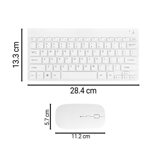 Bezdrátová klávesnice a myš, sada mini slim USB