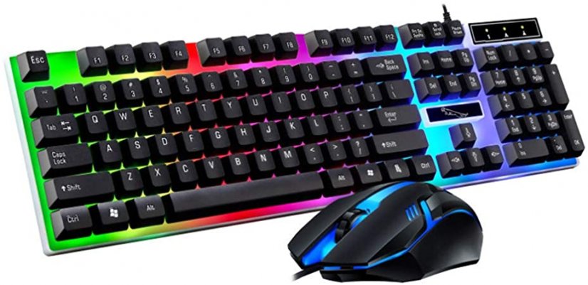 Backlit Gaming Set - Keyboard and Mouse Computer Games