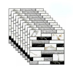 Samoprzylepne płytki ścienne 3D MARBLEBLOCKS – wzór marmuru, zestaw 10 szt.