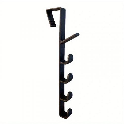 Door hanger with hooks 28 cm - black